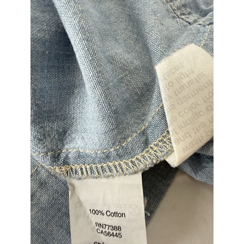 Madewell Women’s Chambray Lace-Up Shift Dress Blue XXS - Picture 6 of 9